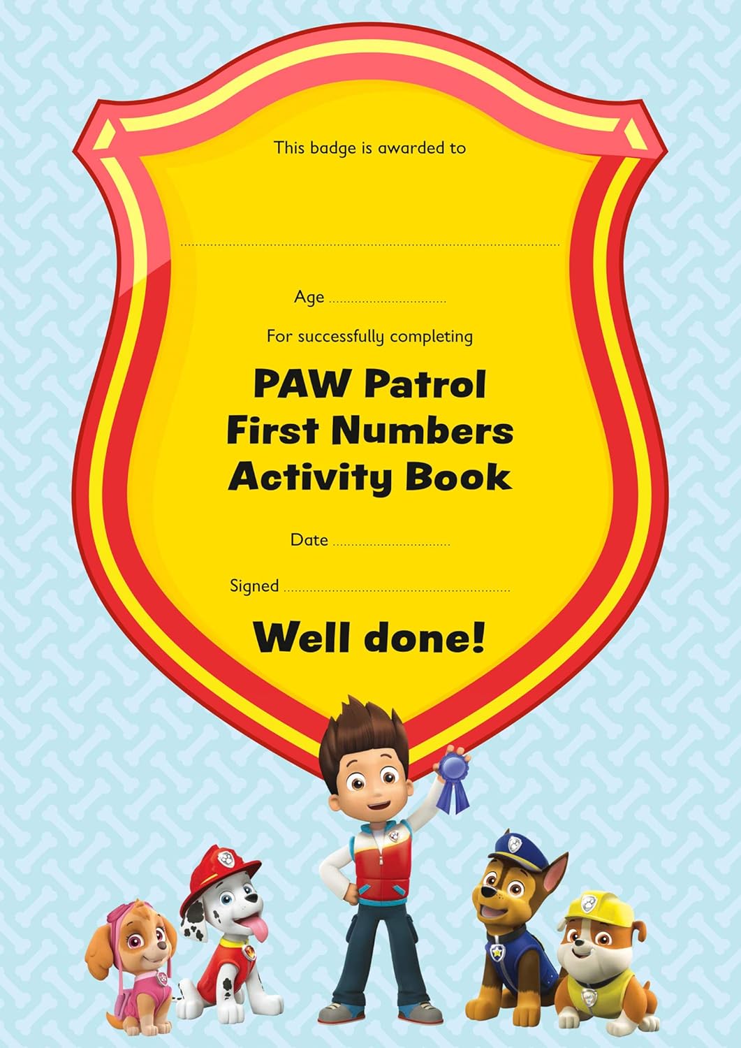 Paw Patrol First Numbers Activity Book (Paperback)
