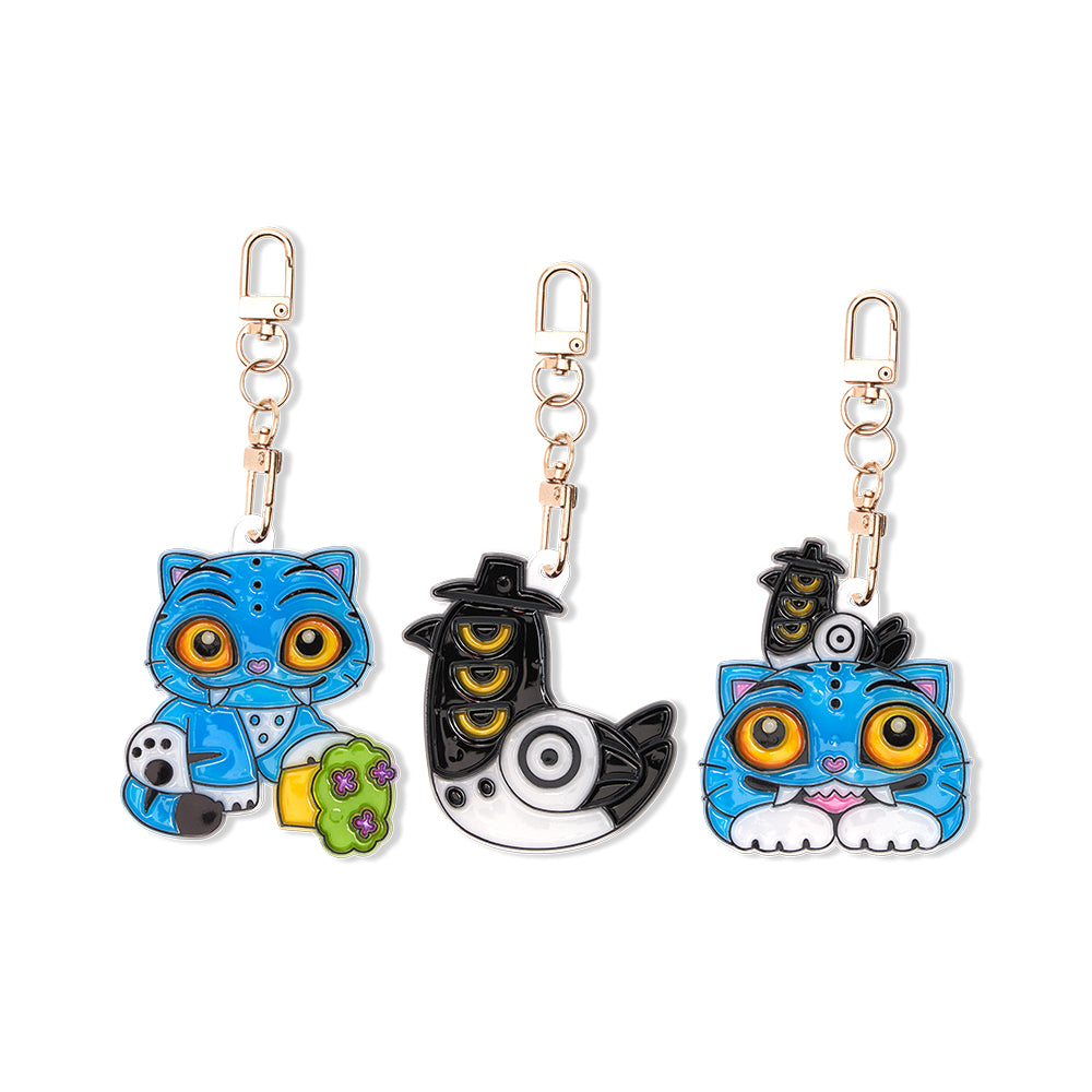 AMOS Glass & Sun Deco Keyring Set – K-POP Demon Hunters KDH-11