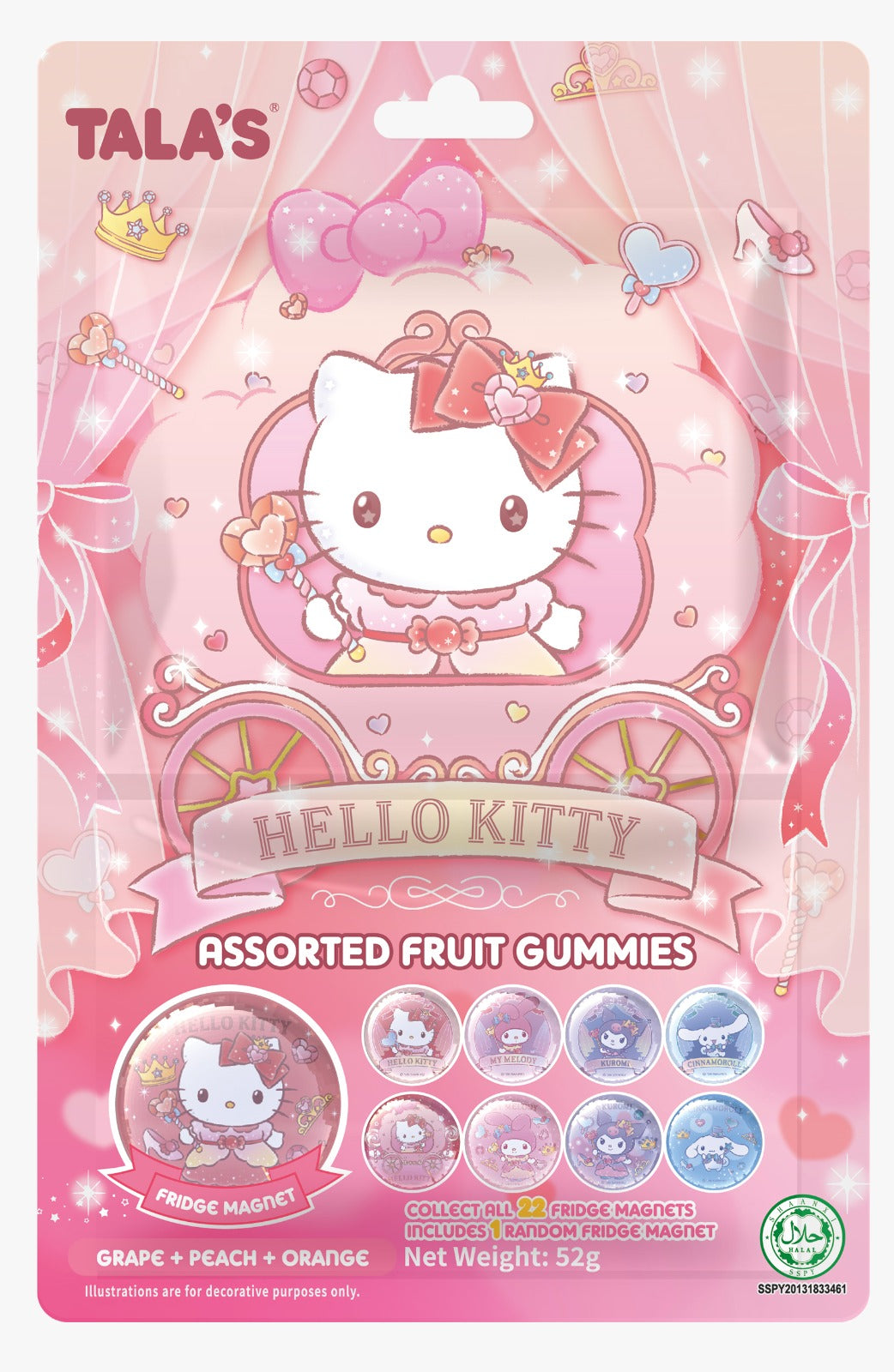 Tala's Assorted Fruit Gummy Candy 52g