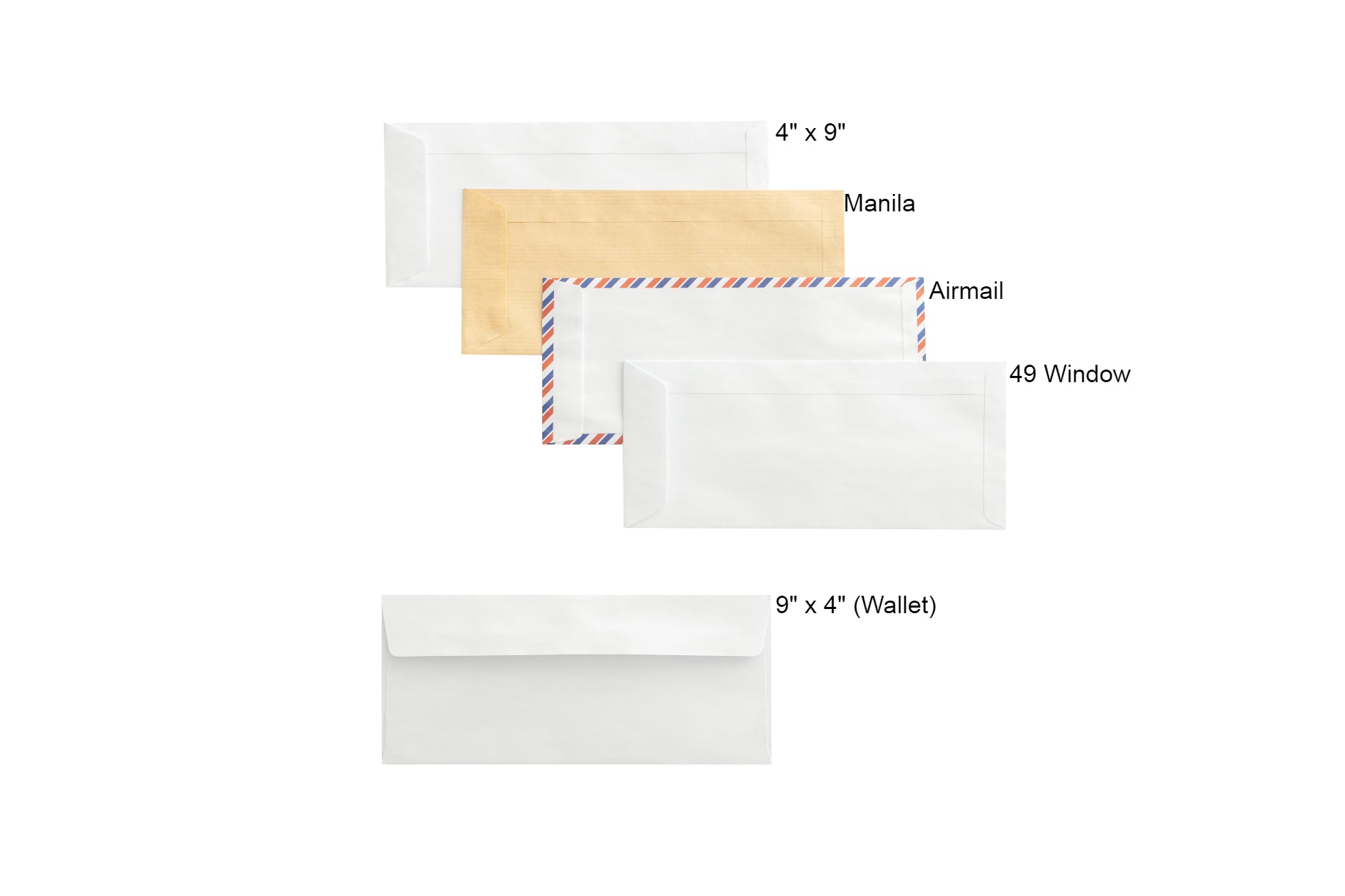 Waysin Manila Envelope Peel & Seal 102mm X 229mm - 20pcs