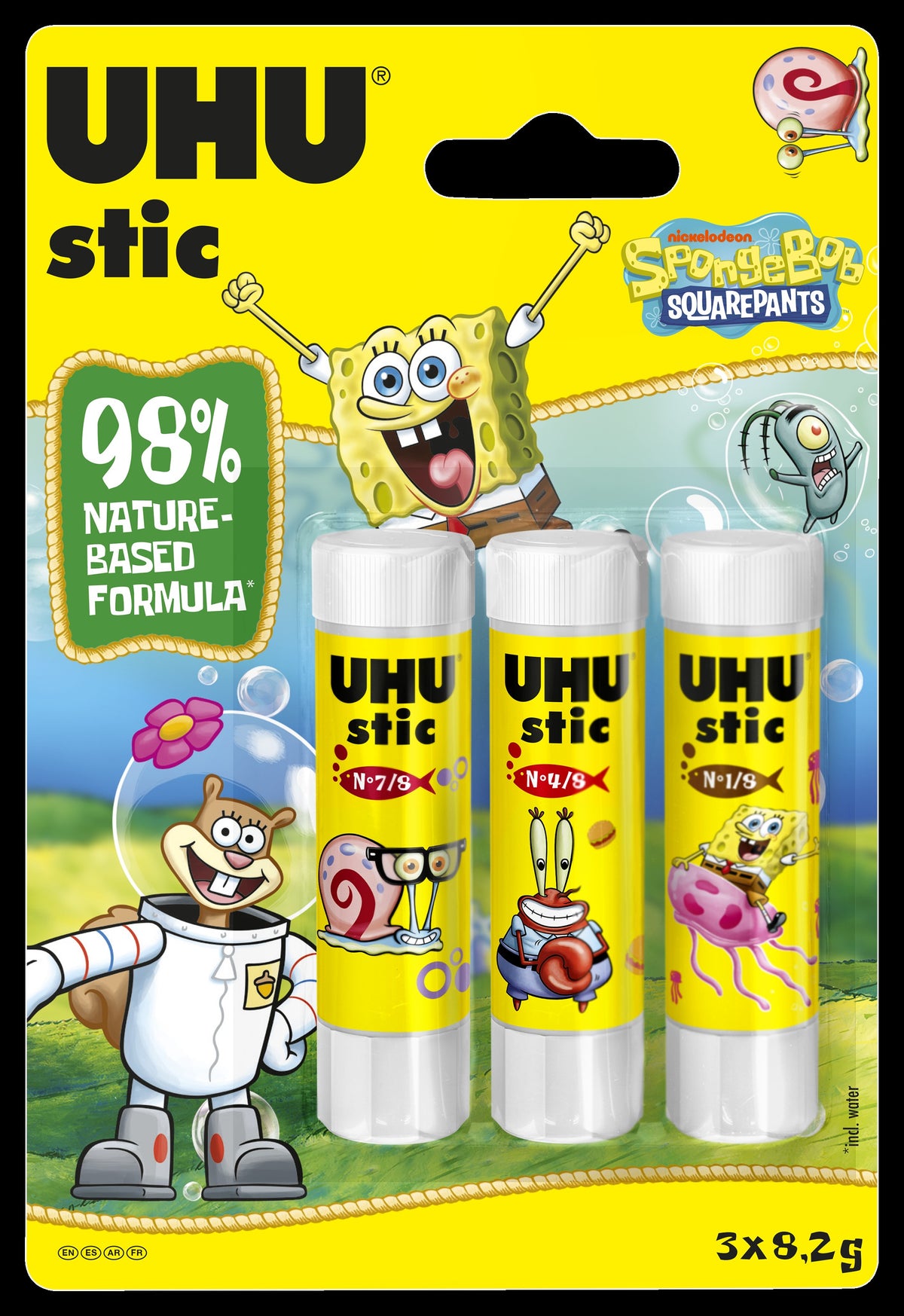 UHU Glue Stick 8.2g x 3pcs in Blistercard-37410