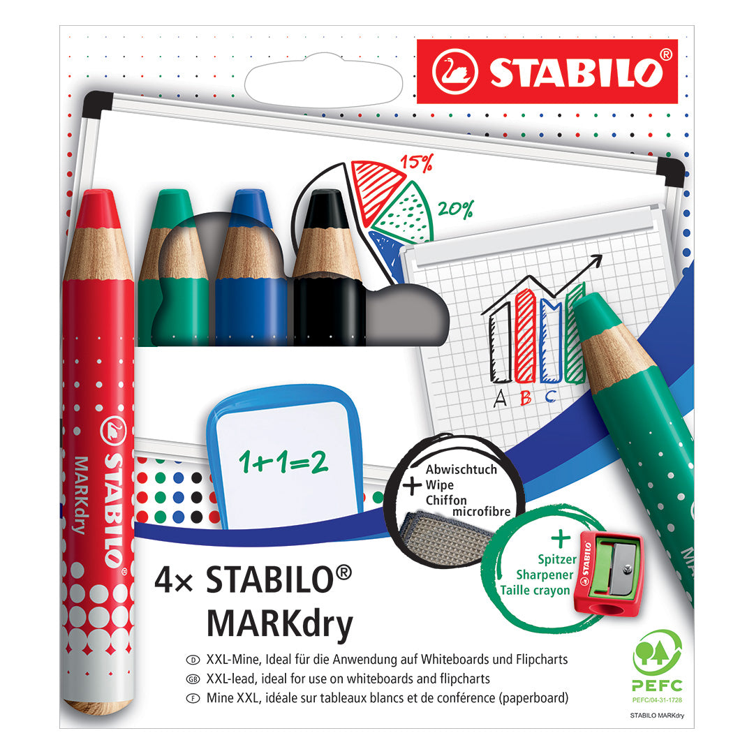 STABILO MARKDRY SET OF 4 PCS