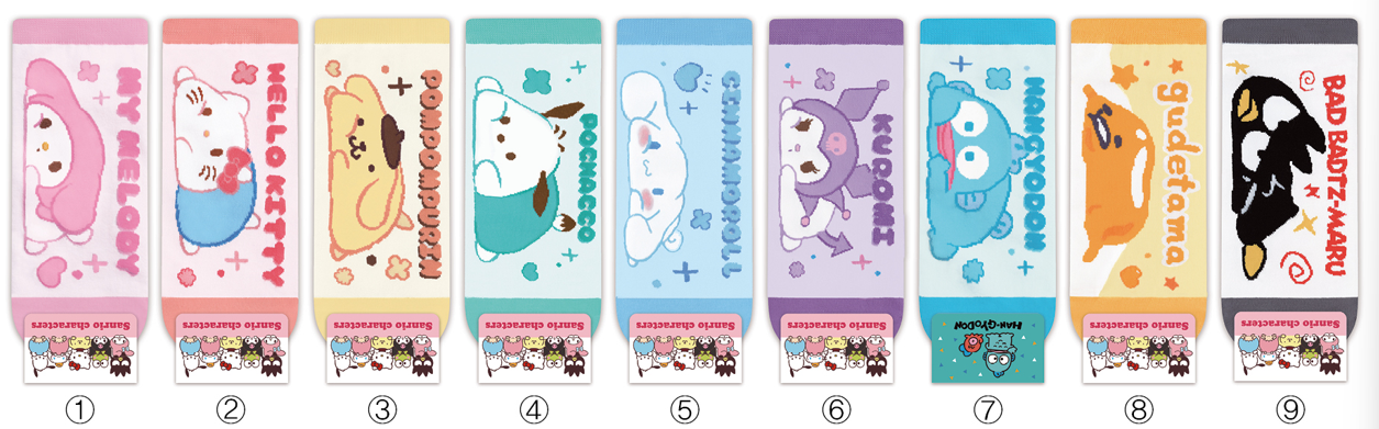 SANRIO CHUBBY FACE ANKLE SOCKS - 5 CINNAMOROLL