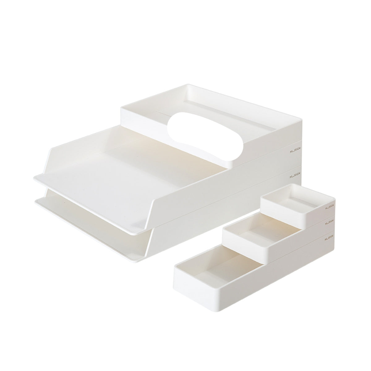 NUSIGN DESK ORGANIZER 6'S SET WHITE ENS001