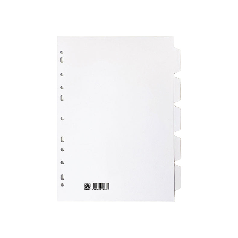 POP BAZIC White Cardboard Dividers A4 5s