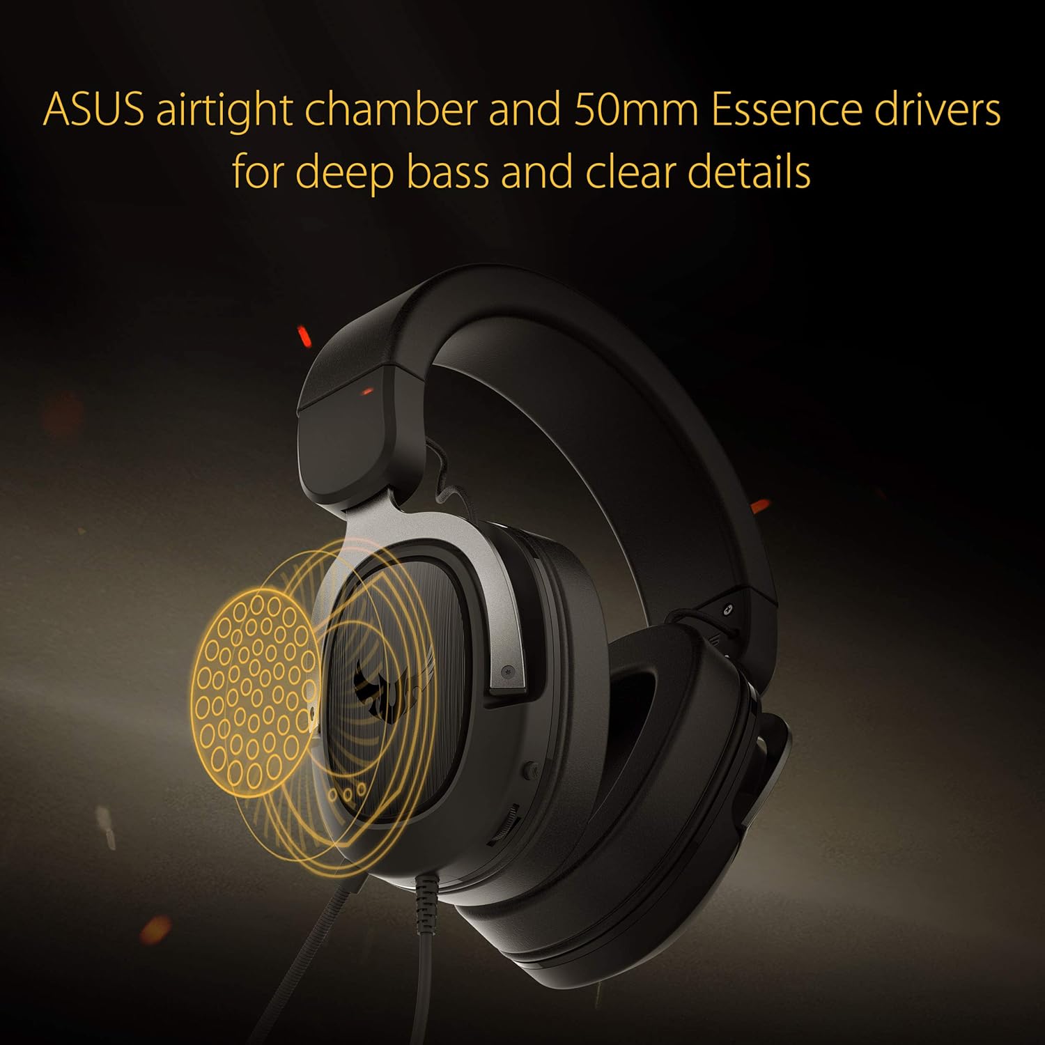ASUS TUF Gaming H3 Wired Headphone with 7.1 Virtual Surround Sound, Silver