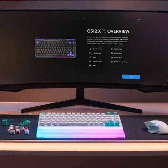 Logitech G512 X 75 Gaming Keyboard (White Tactile)