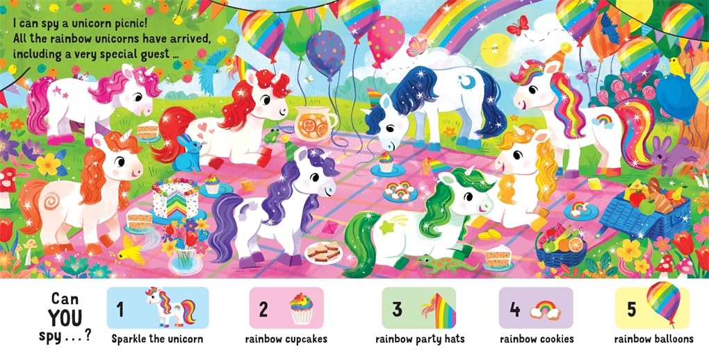 I Can Spy a Unicorn: Spotting, Counting, Colours (Board Book)