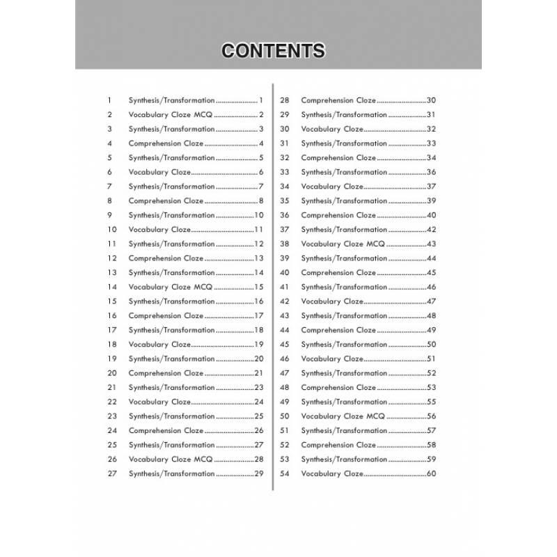 How to Score Synthesis/Transformation Comprehension Cloze Vocabulary Cloze 2