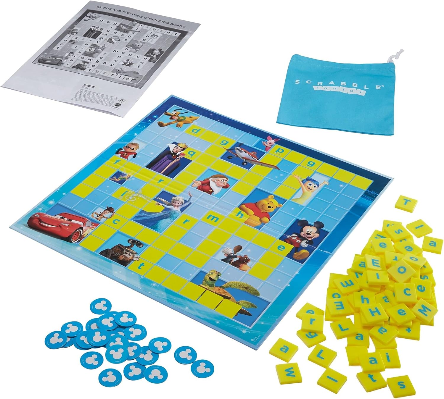 MATTEL SCRABBLE JUNIOR DISNEY BOARD GAME