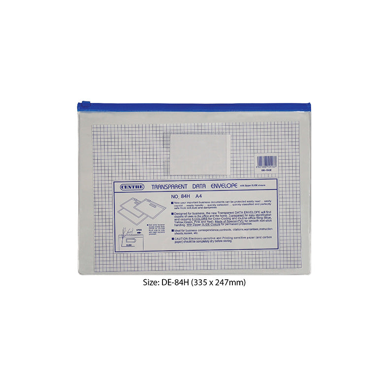 Centre Pvc Zip Bag  A4