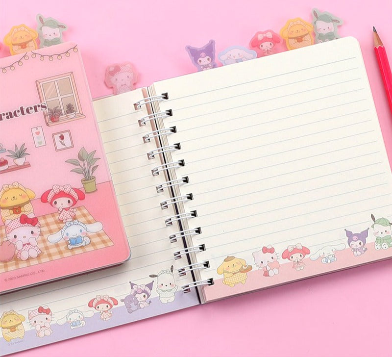 SANRIO CHARACTER PP COVER SPIRAL INDEX NOTEBOOK