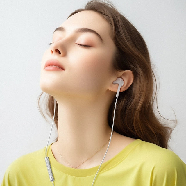 Acefast L7 USB-C Semi-In-Ear Wired Earphones With Mic – White 