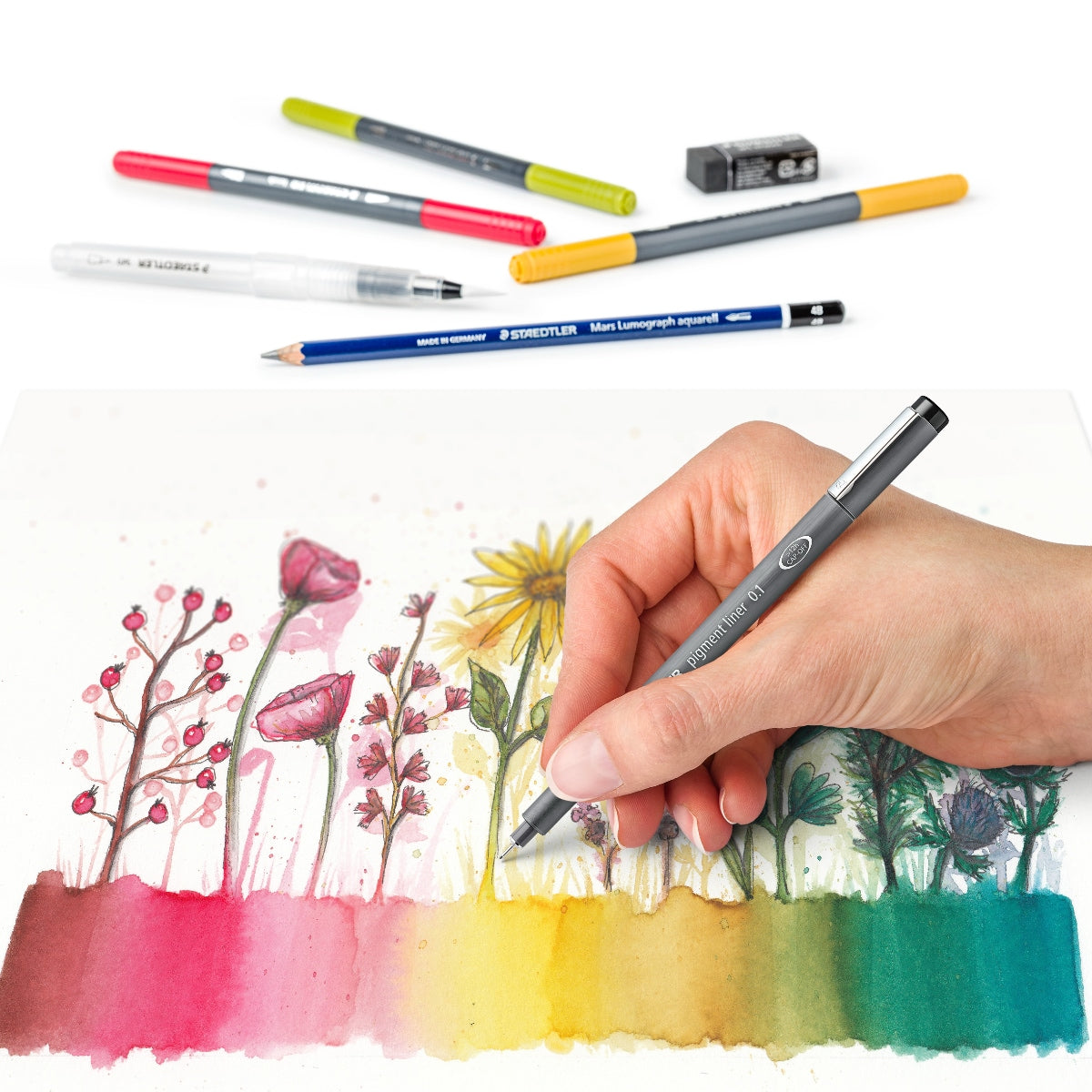 Staedtler Design Journey Floral Watercolour Set