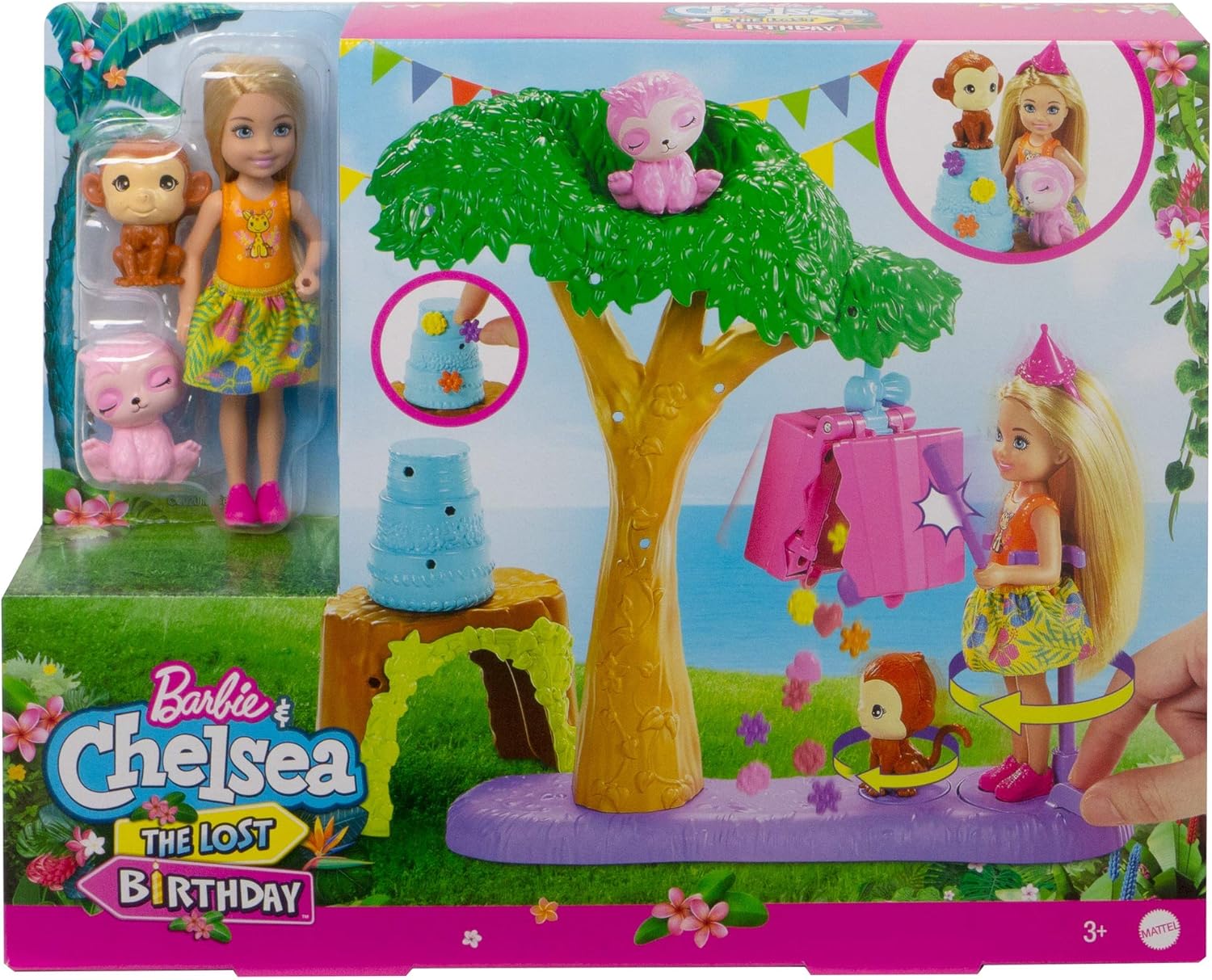 MATTEL BARBIE CHELSEA THE LOST BIRTHDAY PINATA PARTY FUN SURPRISE PLAYSET