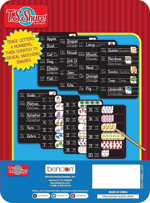 BENDON SCATCH A DOODLE ABC & 123