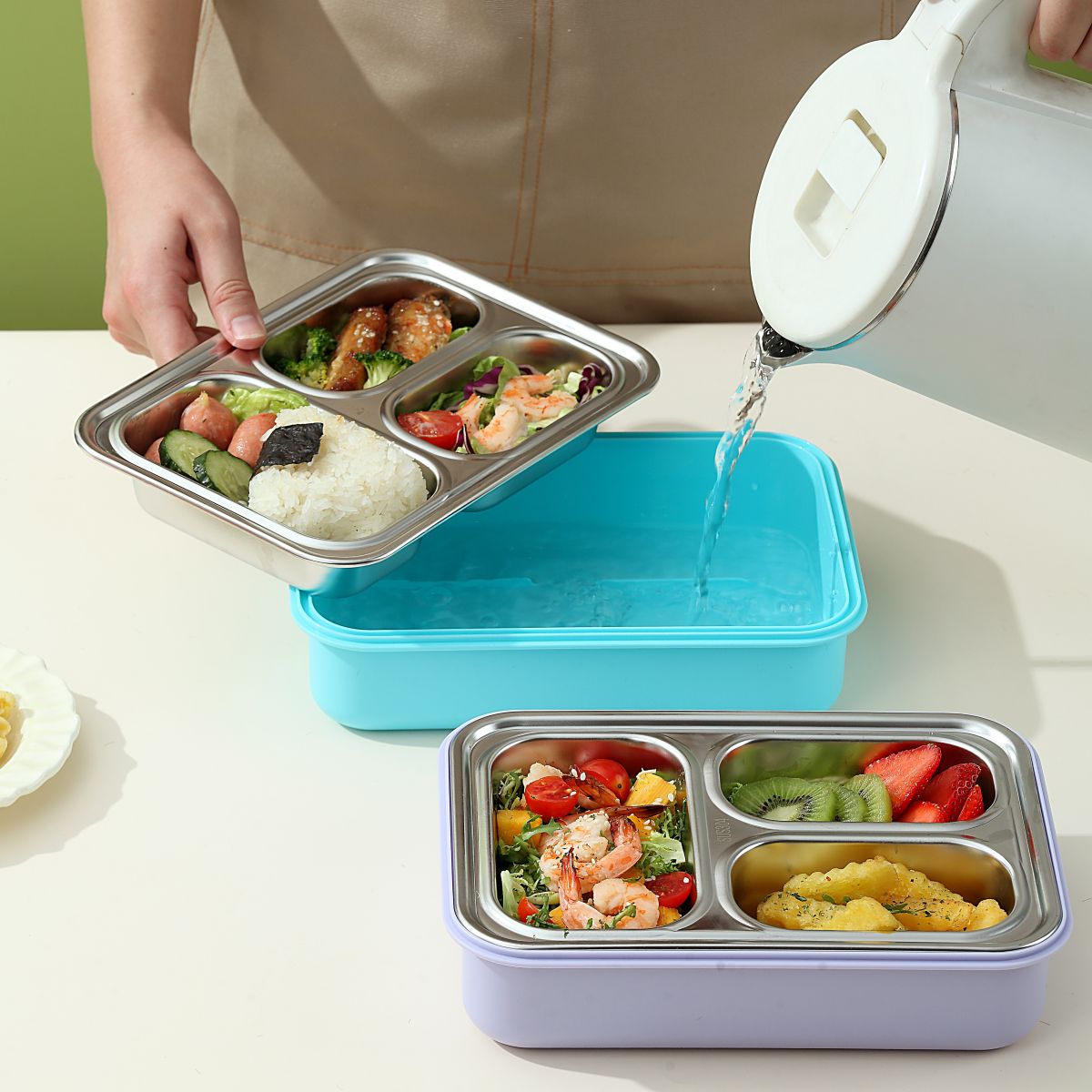 Assorted Stainless Steel Lunch Box U2086