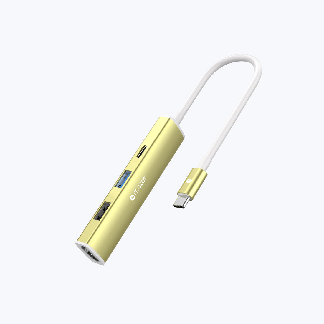 Mazer InfiniteLinkHub Slim Hub51 4-in-1 USB C Multimedia Mobile Hub Citrus