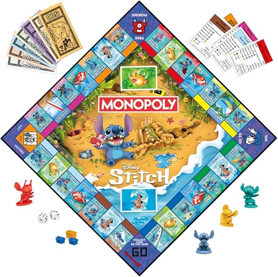 HASBRO MONOPOLY DISNEY STITCH EDITION BOARD GAME