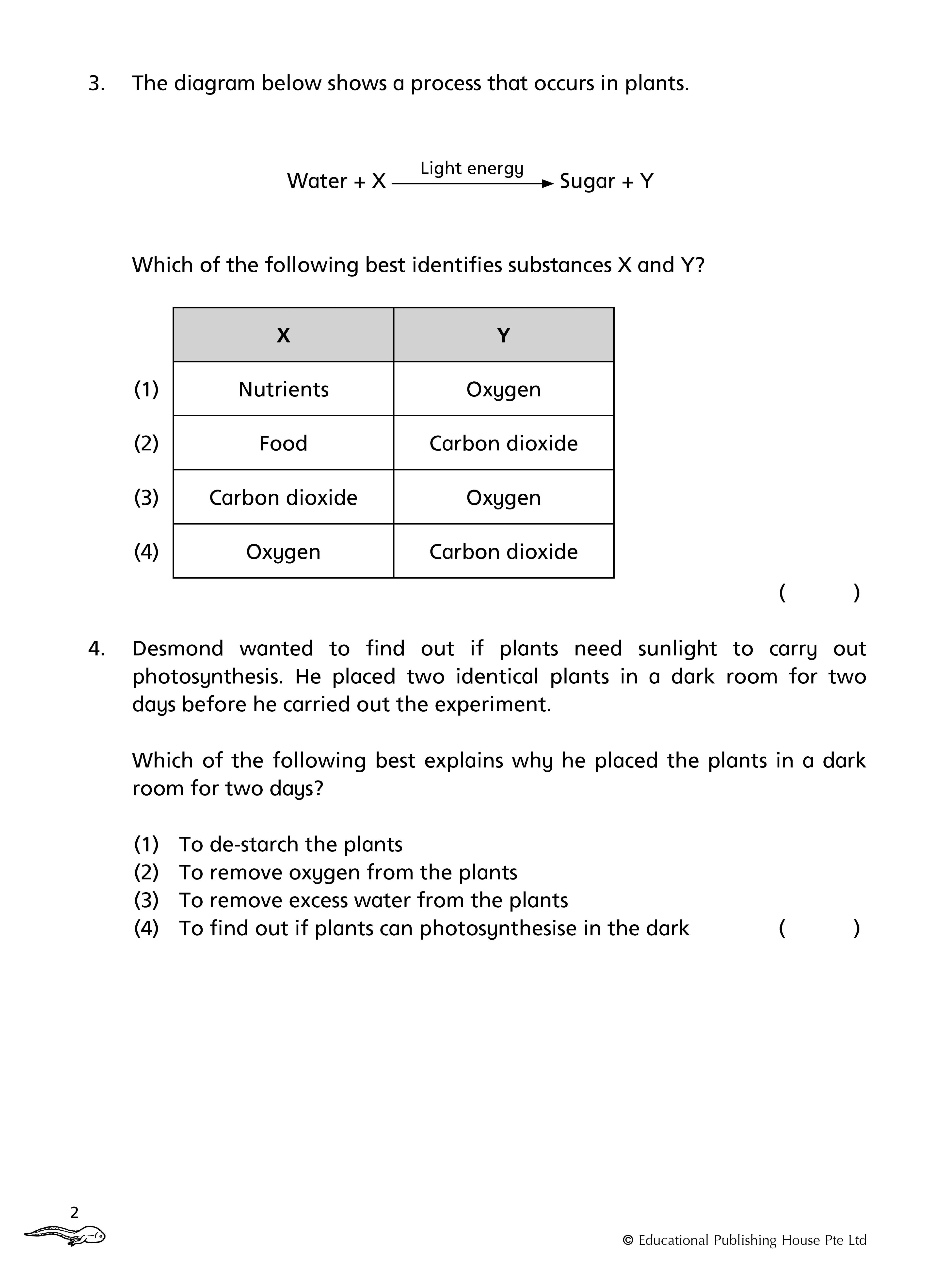Primary 6 Science Topical Class Tests
