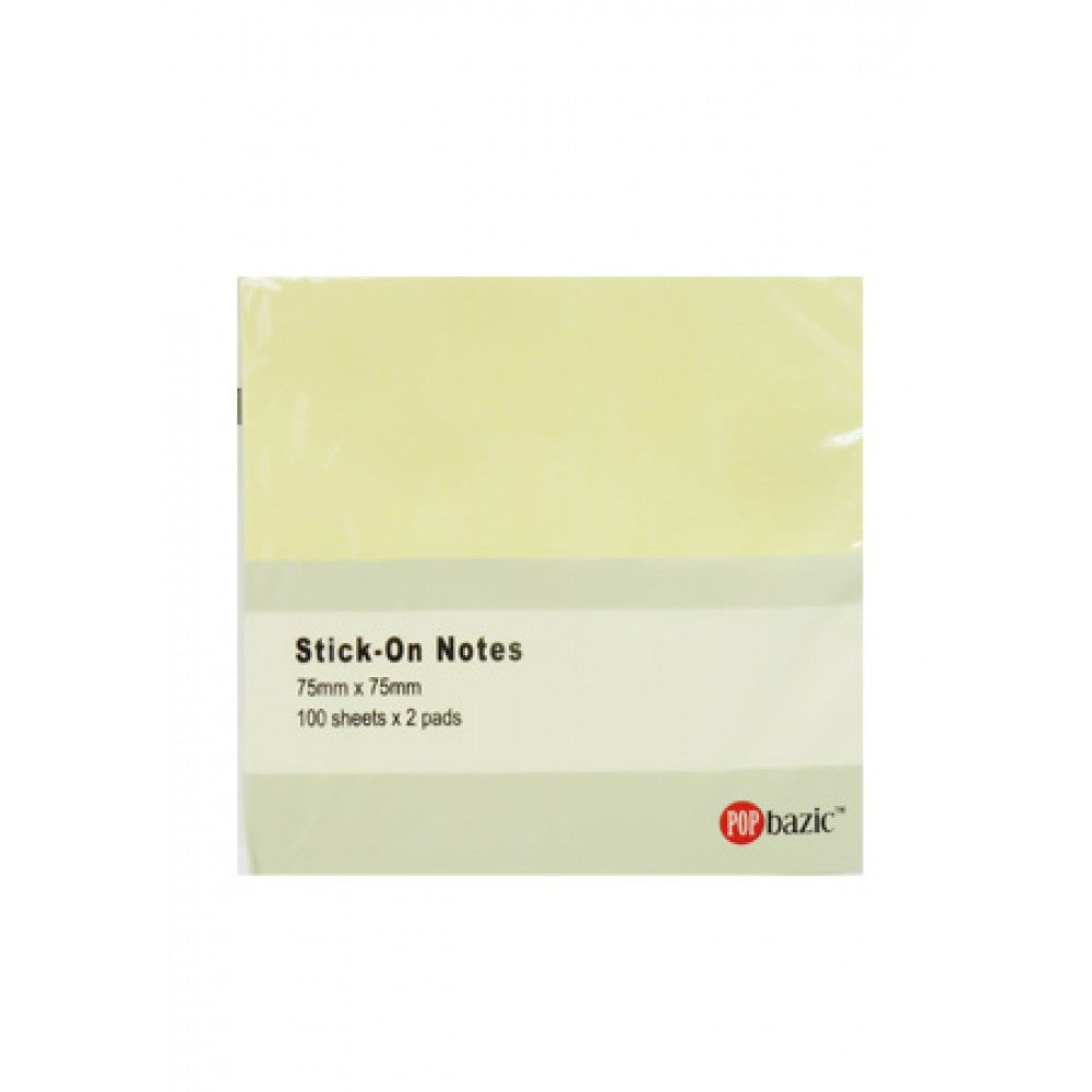 POP BAZIC Sticky Note Pad 3" x 3" 100's