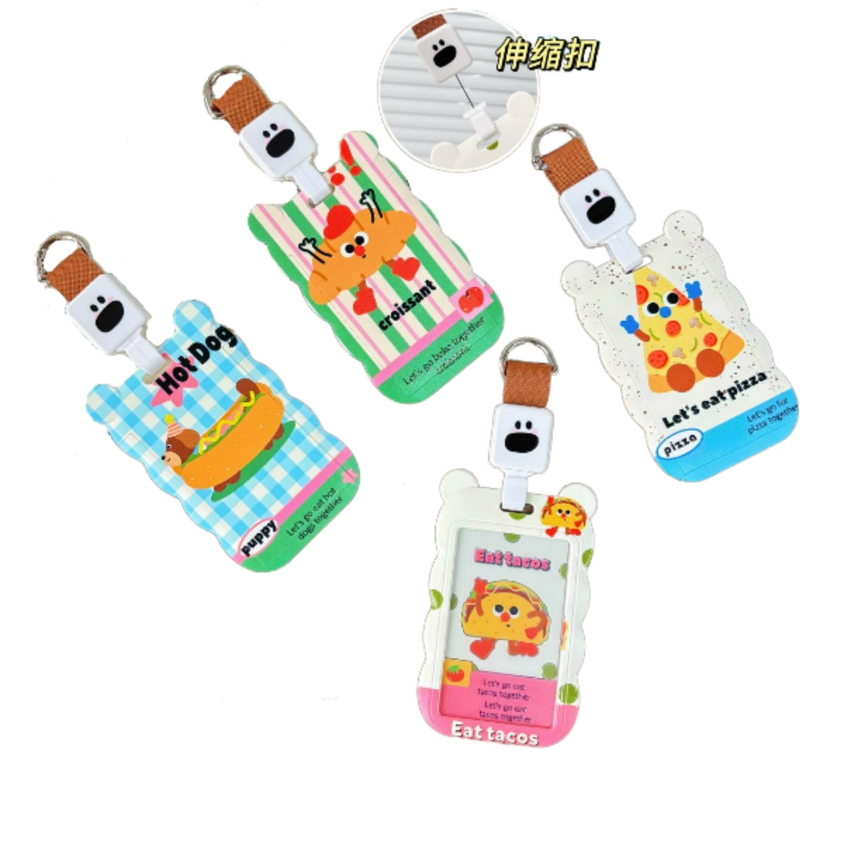 Stretchable Strap Card Holder - Food