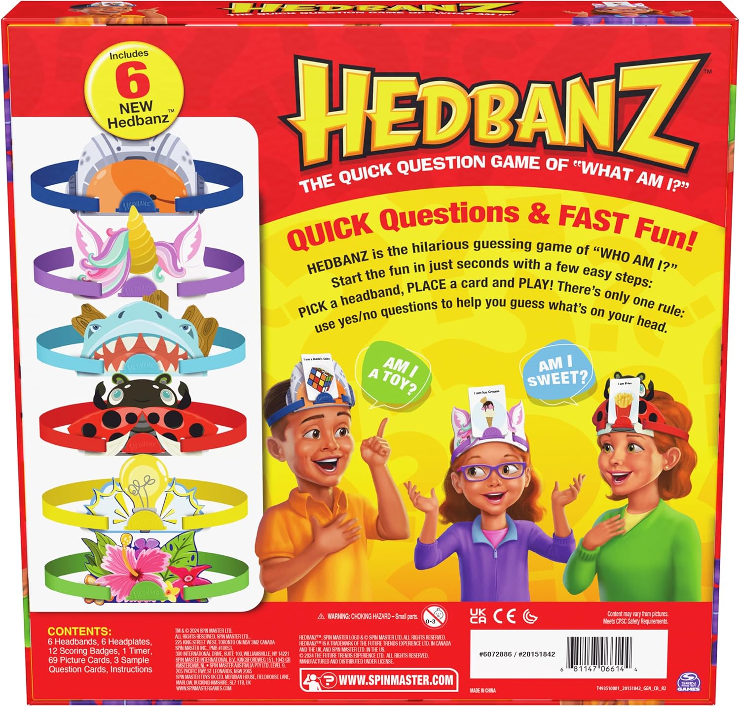 SPIN MASTER HEDBANZ PICTURE GUESSING CARD GAME