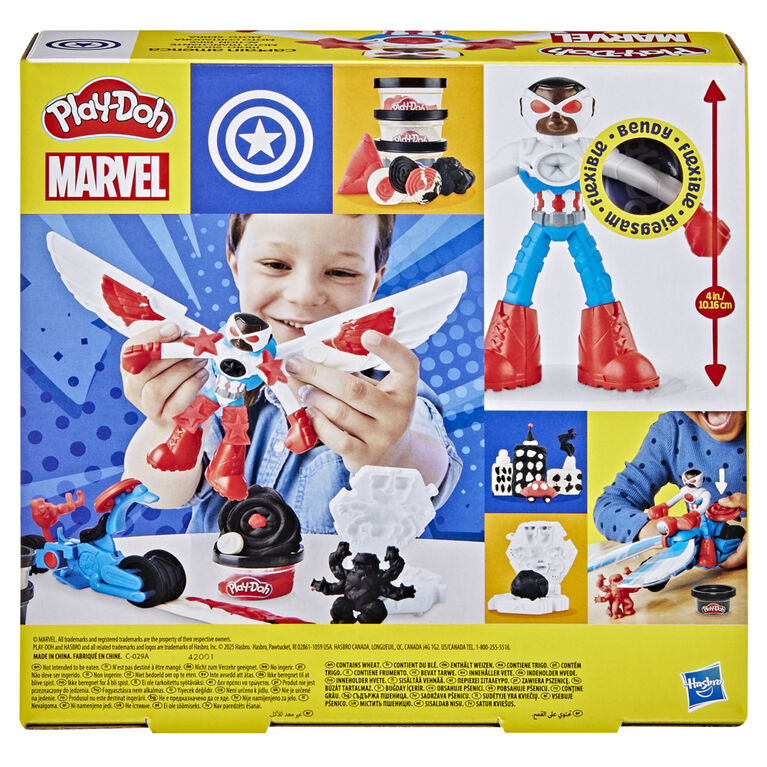 HASBRO PLAYDOH MARVEL CAPTAIN AMERICA MOTO SLICER PLAYSET
