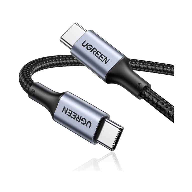 UGREEN 70427 US316 USB-C TO USB-C 1M BLACK 100W DATA CABLE (BRAIDED)