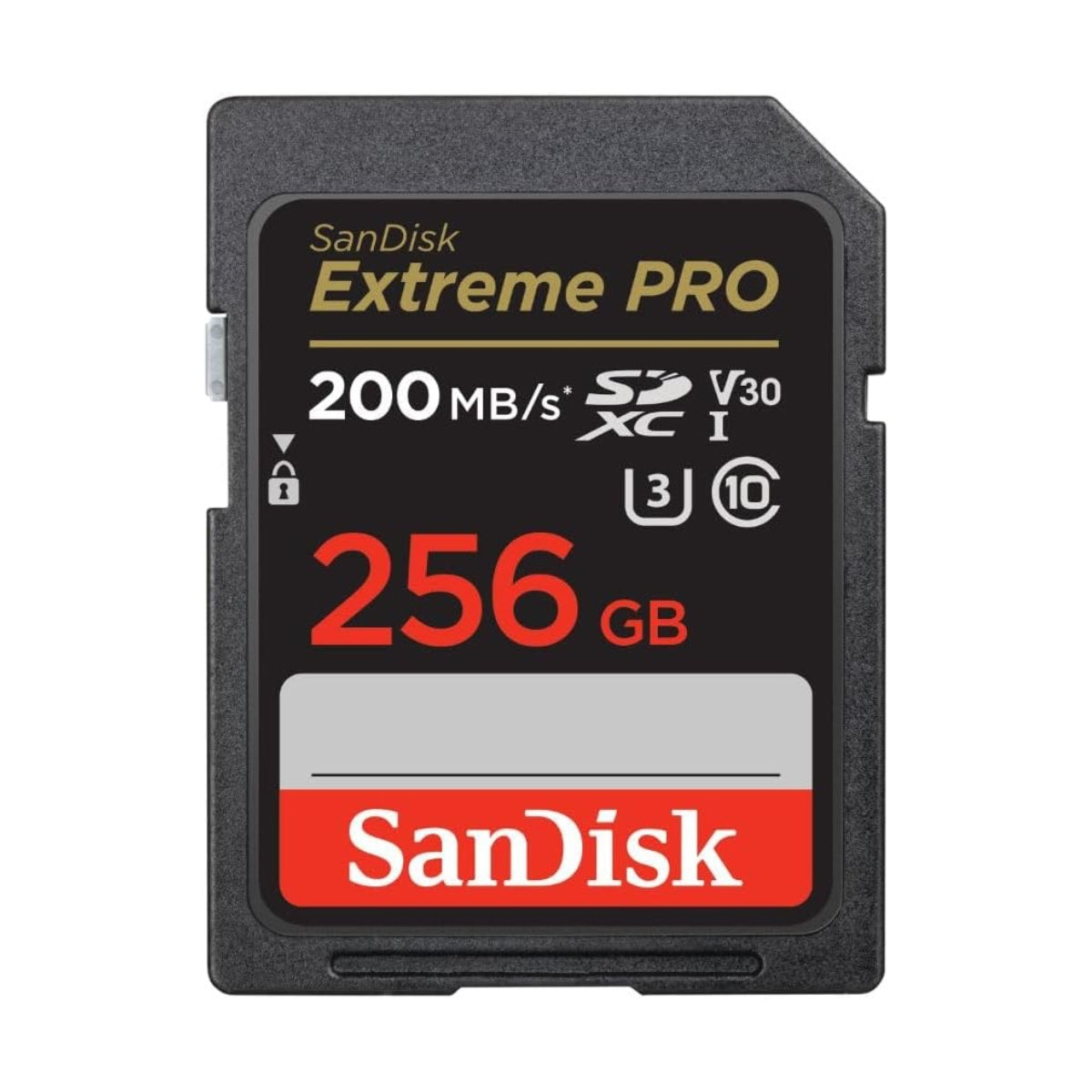 SanDisk 256GB Extreme PRO SDXC UHS-I Memory Card - C10, U3, V30, 4K UHD, SD Card - SDSDXXD-256G-GN4IN, Dark gray/Black