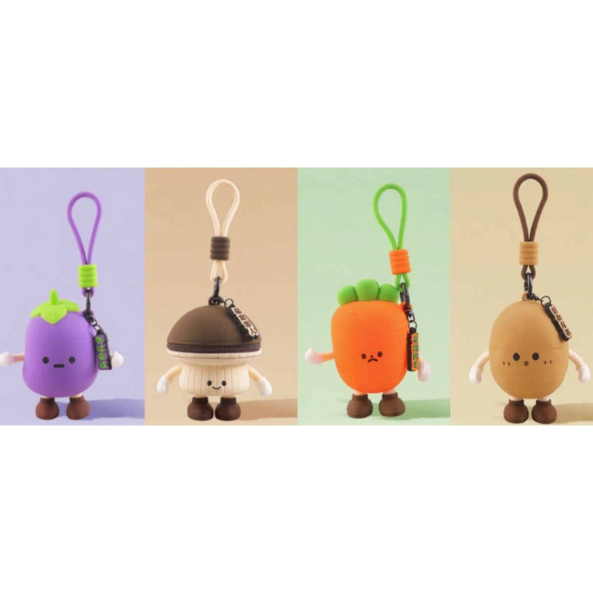 Soft Coin Zip Pouch Bag Charm - Fruit Series