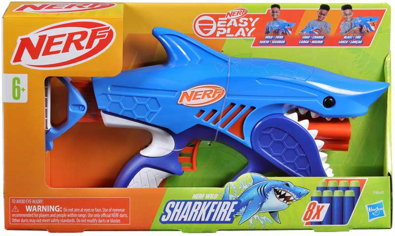 HASBRO NERF JR WILD SHARKFIRE EASY PLAY DART BLASTER