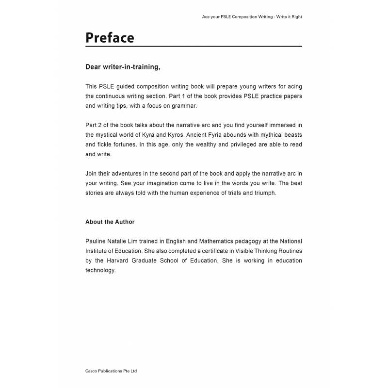Ace your PSLE Composition Writing - Write it Right