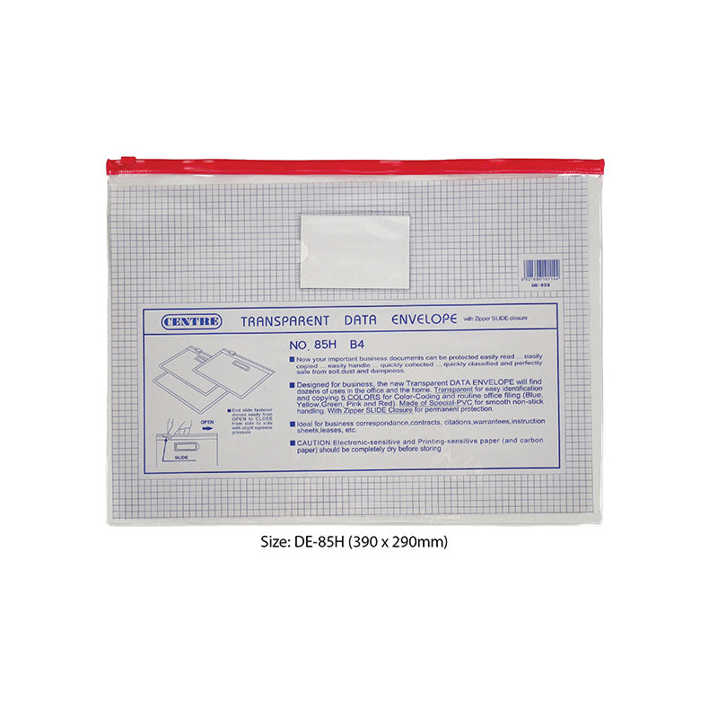 Centre Pvc Zip Bag  B4