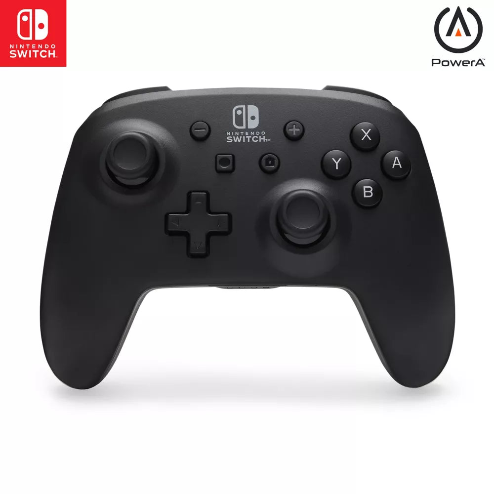 PowerA Jet Black Wireless Controller - Nintendo Switch: Bluetooth Standard Controller