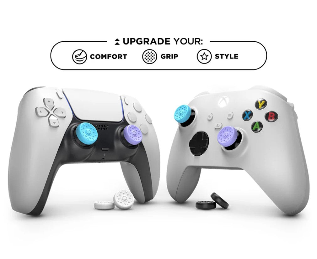 KontrolFreek No-Slip Thumb Grips 8-Pack Lavender/Aqua/White/Black
