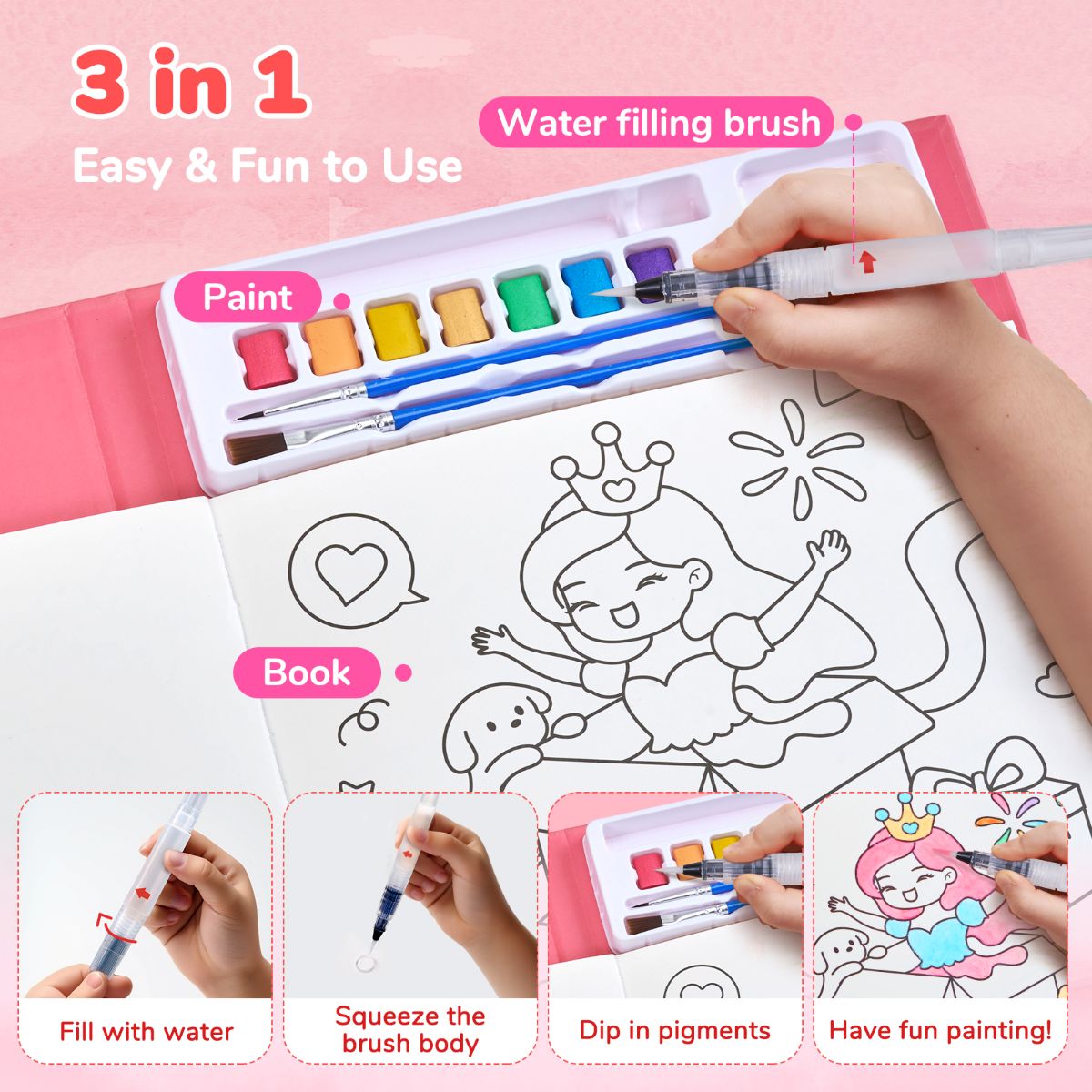 JOYCAT WATER COLOUR PAINTING PRINCESS