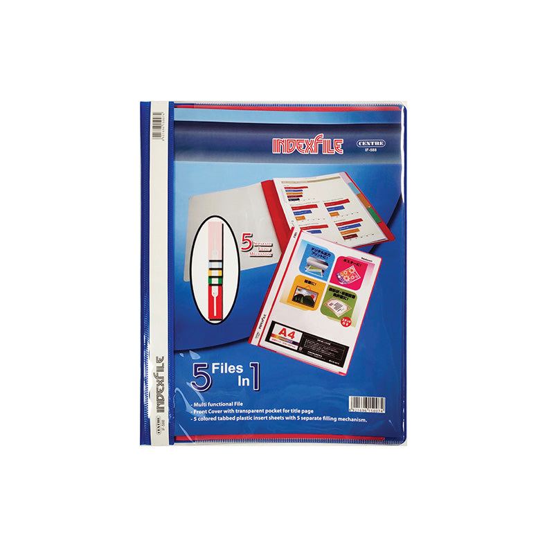 Centre 5-colour Index File With Dividers A4