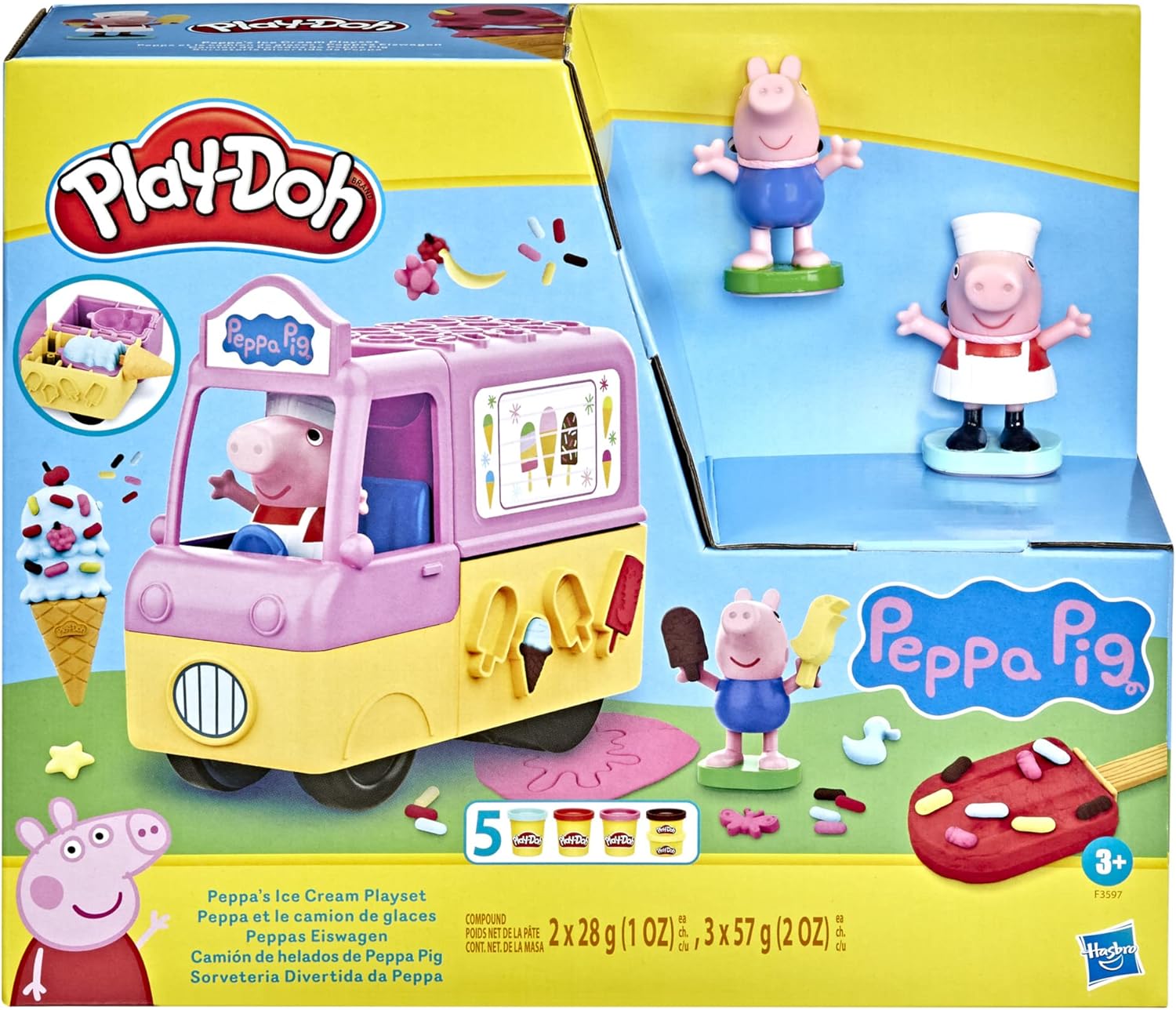 HASBRO PLAYDOH PEPPAS ICE CREAM PLAYSET