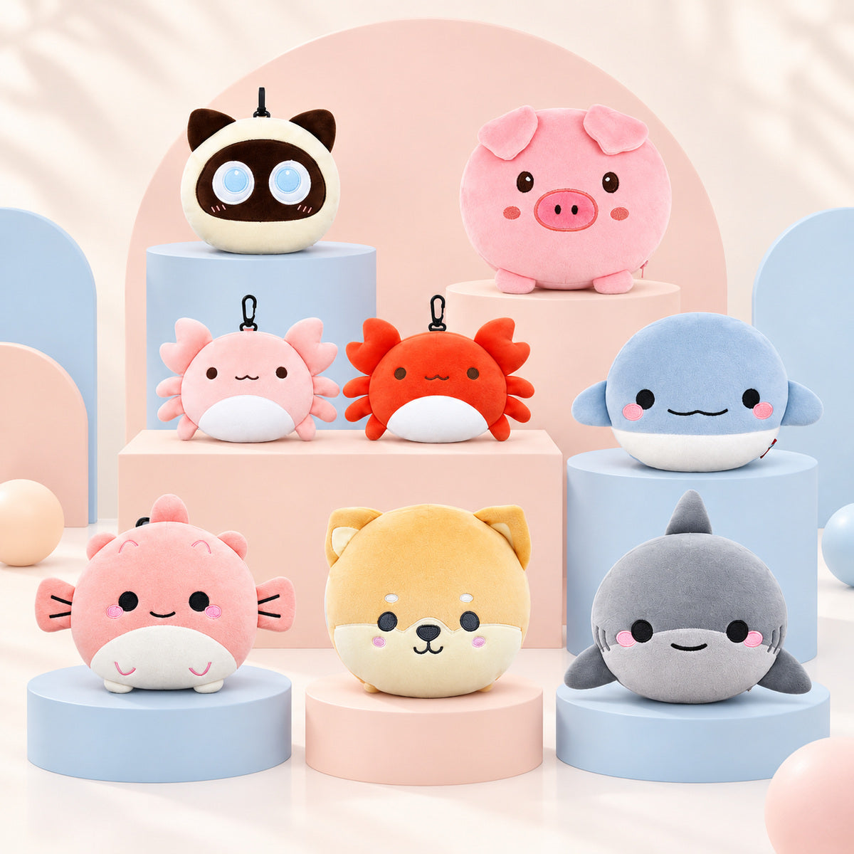  2 In 1 Plush Eye Mask And Head Rest Cushion - Pink Piggy 