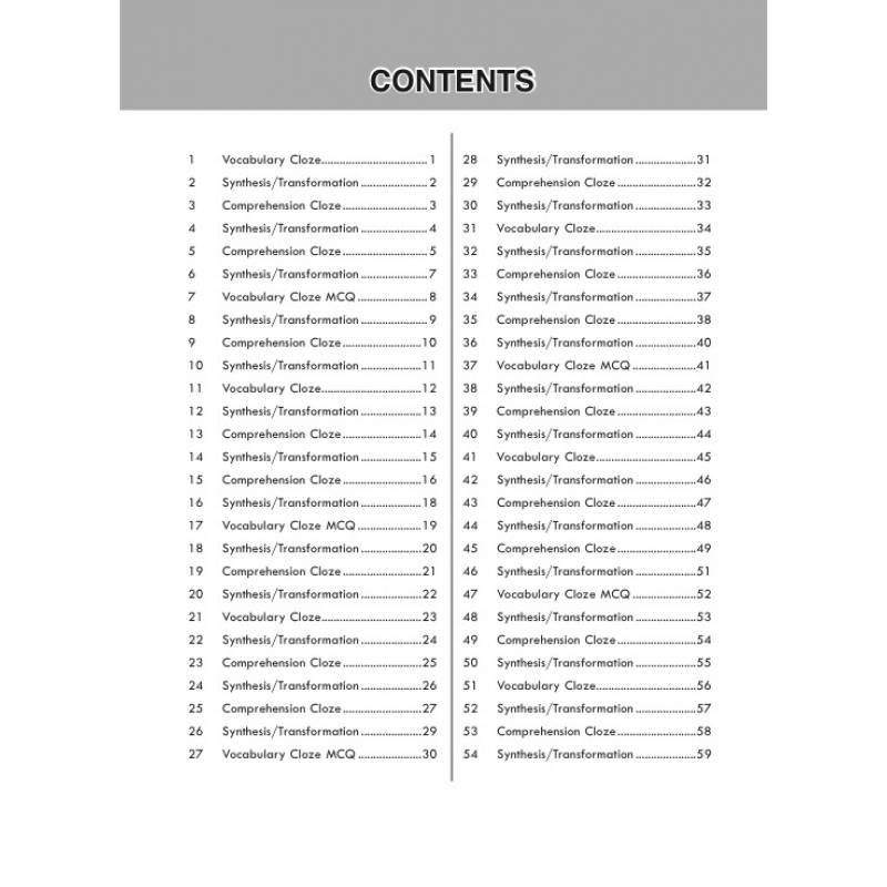 How to Score Synthesis/Transformation Comprehension Cloze Vocabulary Cloze 4