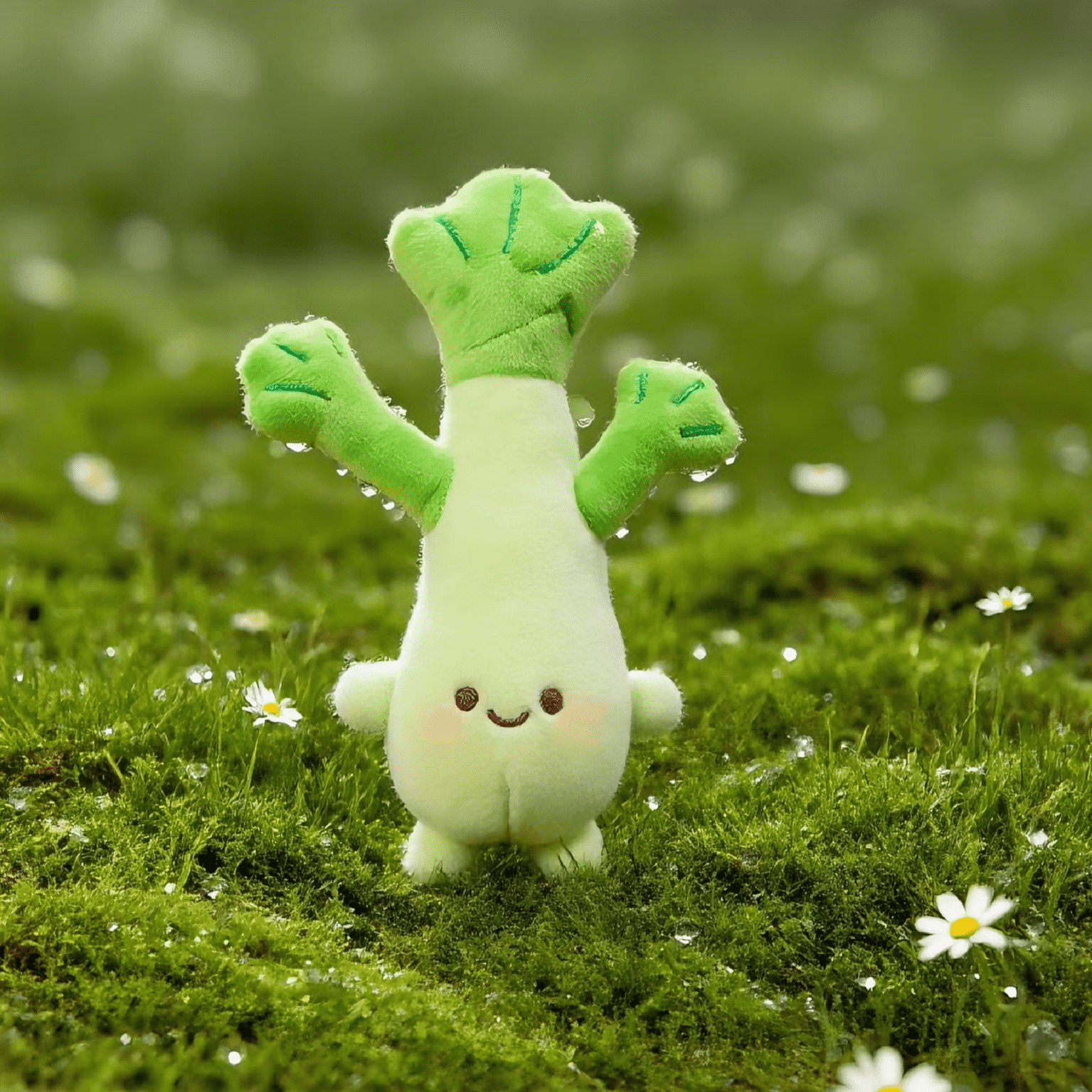 Pinching Plush 0.5mm Gel Pen Bag Charm - Celery