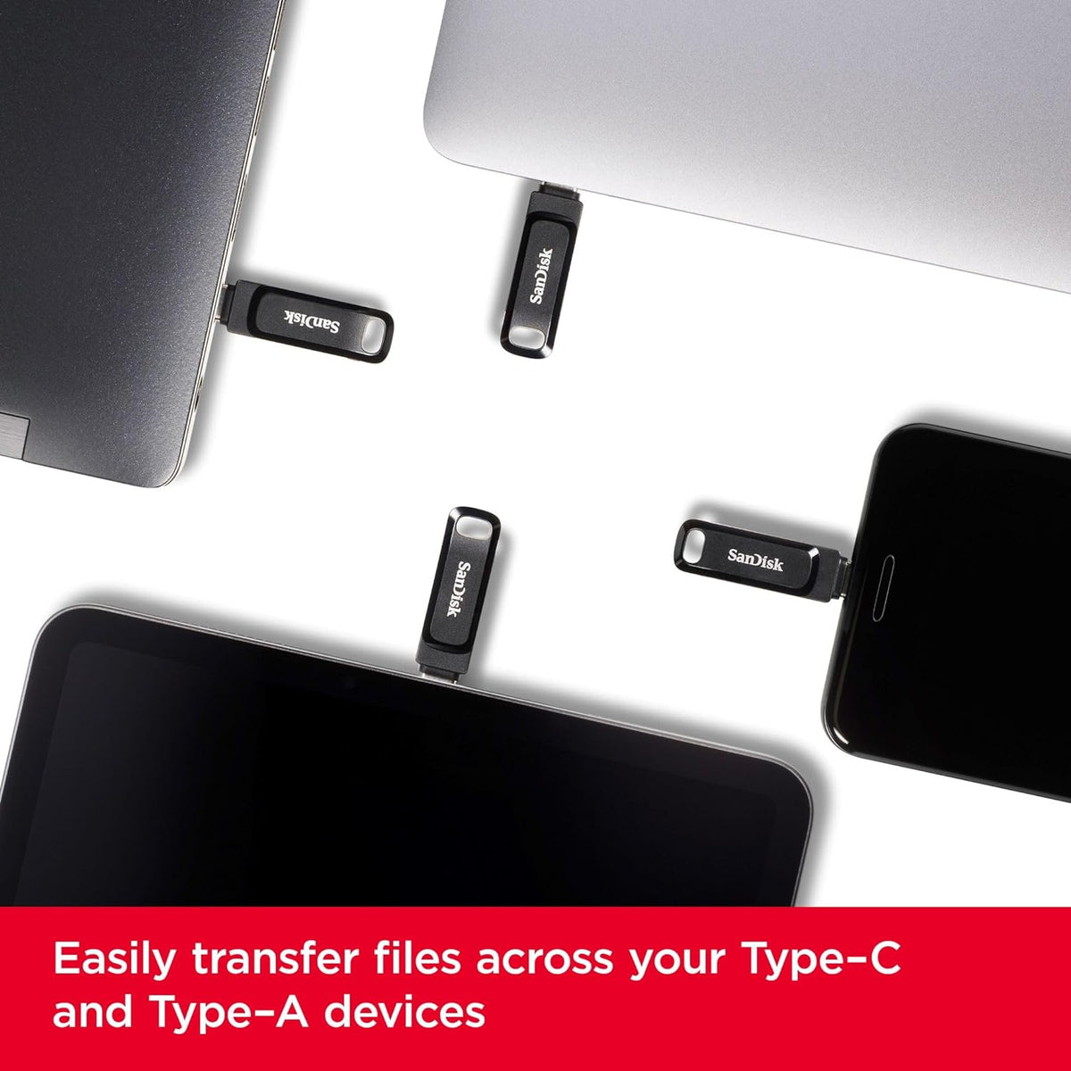 SanDisk SDDDC3-128G-G46 Ultra Dual Go Type C USB 3.1 Flash Drive, 128GB,Black