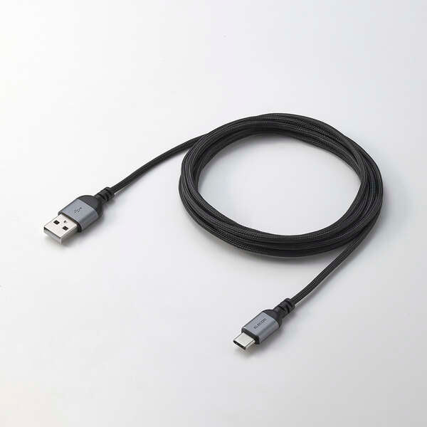 Elecom Braided USB-A to USB-C 15W 2M Black