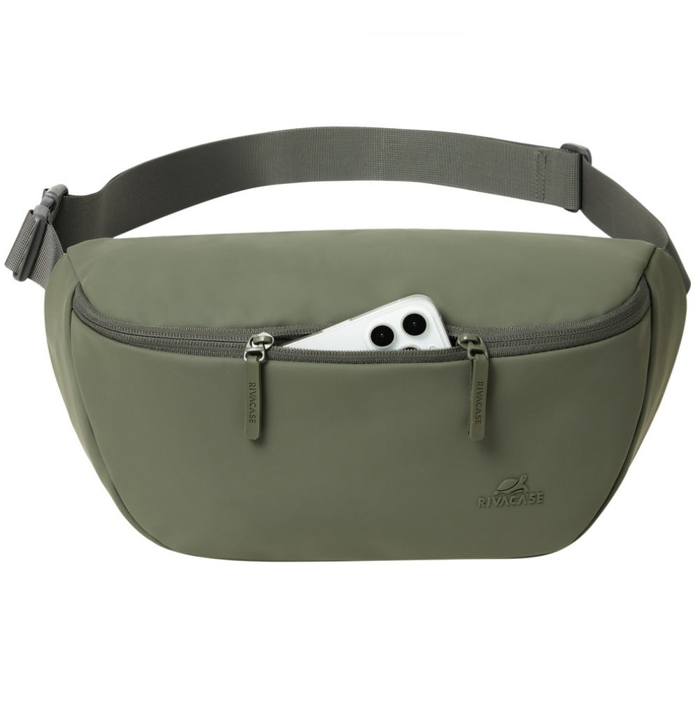 Rivacase 7814 Eden-ECO Waist/Sling Bag, Size L - Olive Green