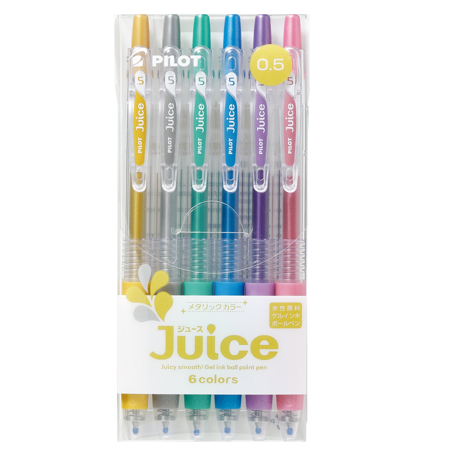 Pilot Juice Extra Fine (0.5mm) Gel Pen Set Of 6 Colors (metallic)