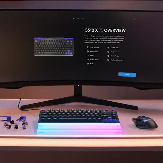 Logitech G512 X 75 Gaming Keyboard (Black Tactile)