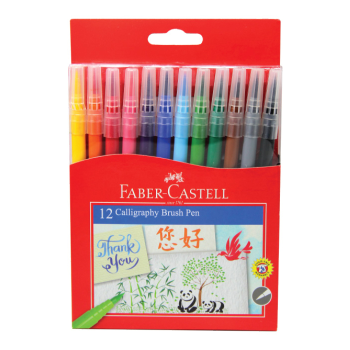 Faber-Castell Calligraphy Brush Pen, Set of 12-551512