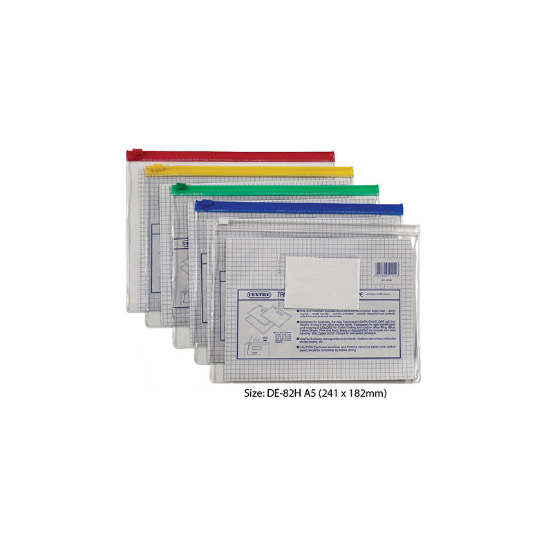 Centre Pvc Zip Bag  A5
