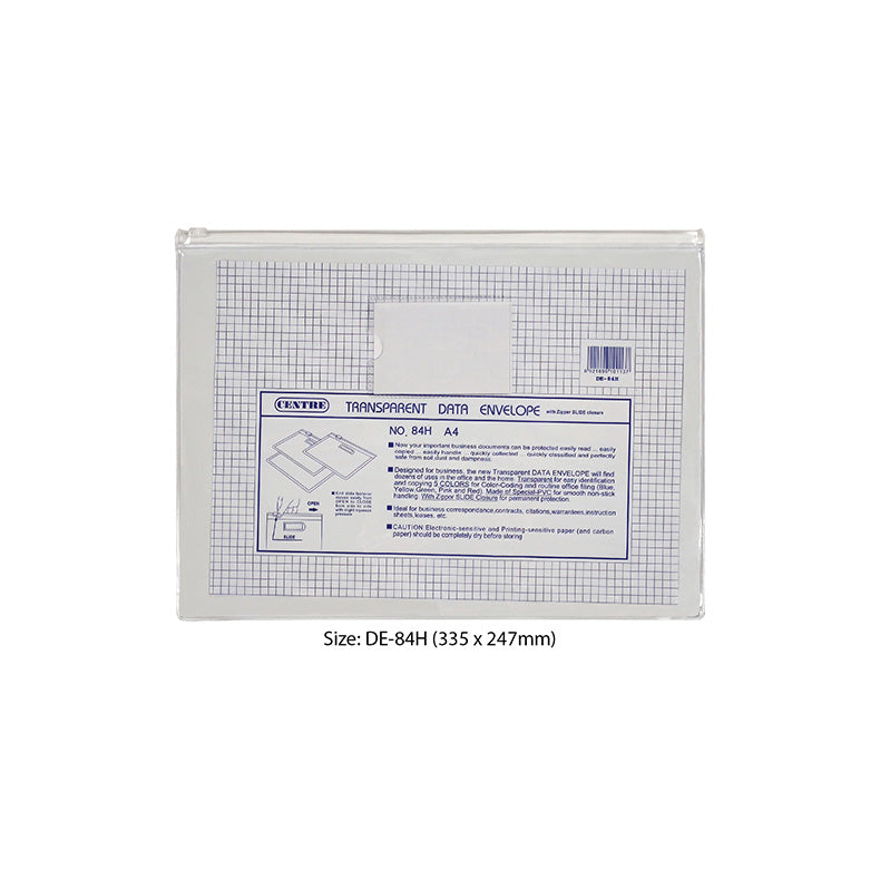 Centre Pvc Zip Bag  A4